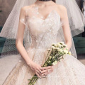 Wedding Dress Bridal Gowns 2019 New Fairy Princess Wedding Dress Strapless Fully Beaded Luxury Long Train Wedding Bridal Dress
